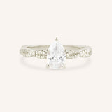 Levana Pear Diamond Twist Accented Engagement Ring