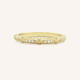 Esther Diamond Accented Wedding Band