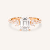 Melina Dee Emerald Cut Diamond Engagement Ring