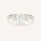 Melina Dee Emerald Cut Diamond Engagement Ring