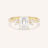 Melina Dee Emerald Cut Diamond Engagement Ring