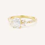 Melina Dee Emerald Cut Diamond Engagement Ring