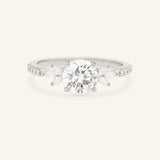 Melina Dee Round Diamond Engagement Ring