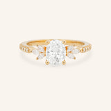 Melina Dee Oval Diamond Engagement Ring