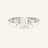 Melina Dee Oval Diamond Engagement Ring