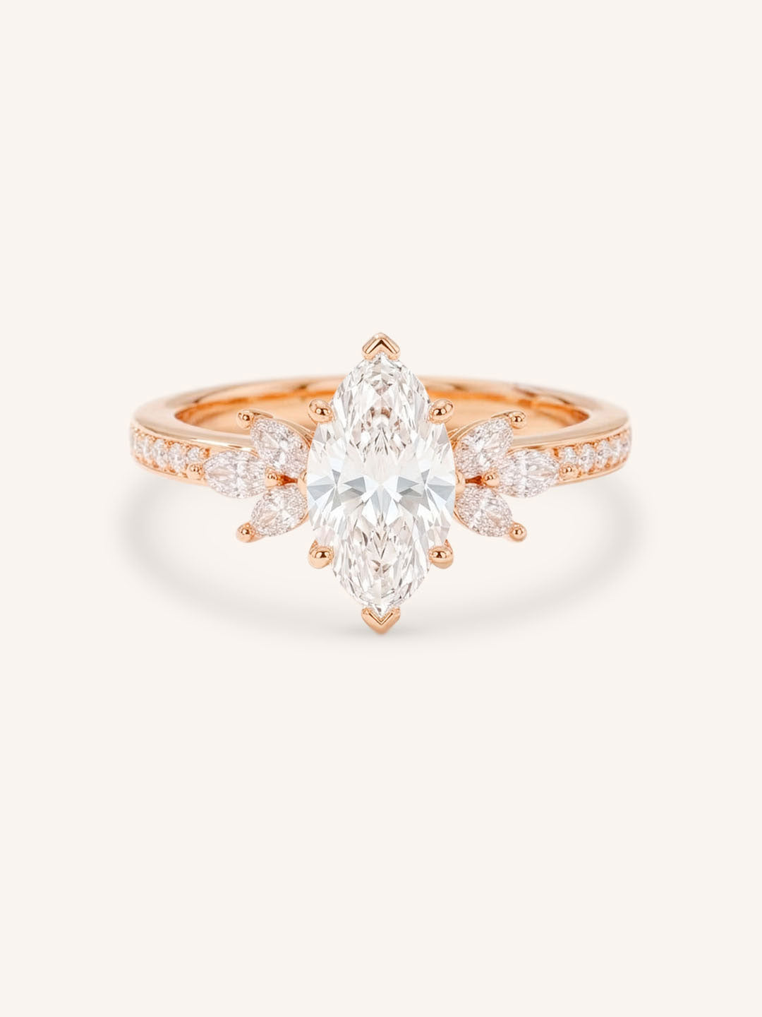 Melina Dee Marquise Diamond Engagement Ring