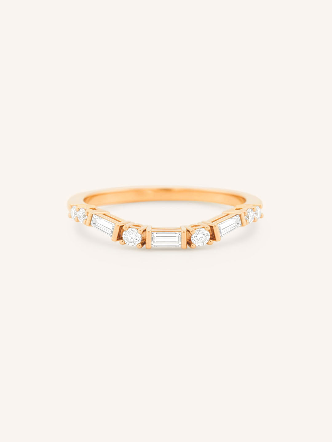 Celia Curved Diamond Wedding Band