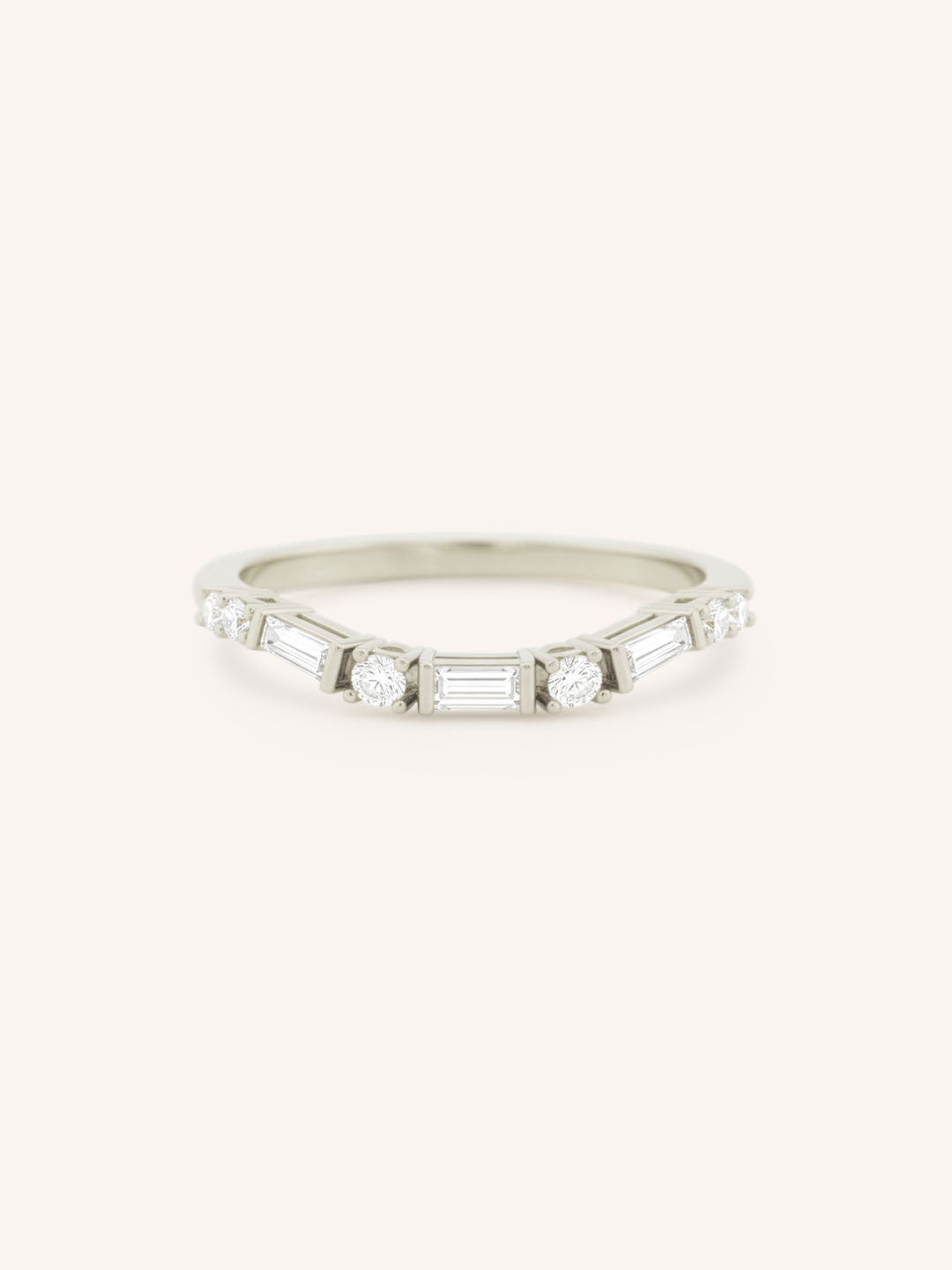 Celia Curved Diamond Wedding Band