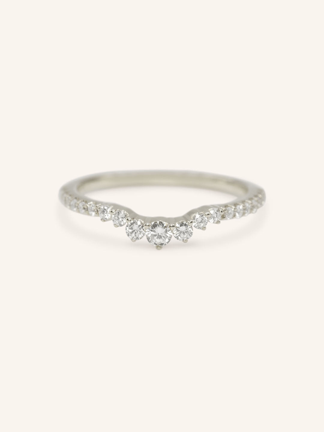 Whitney Curved Diamond Wedding Band