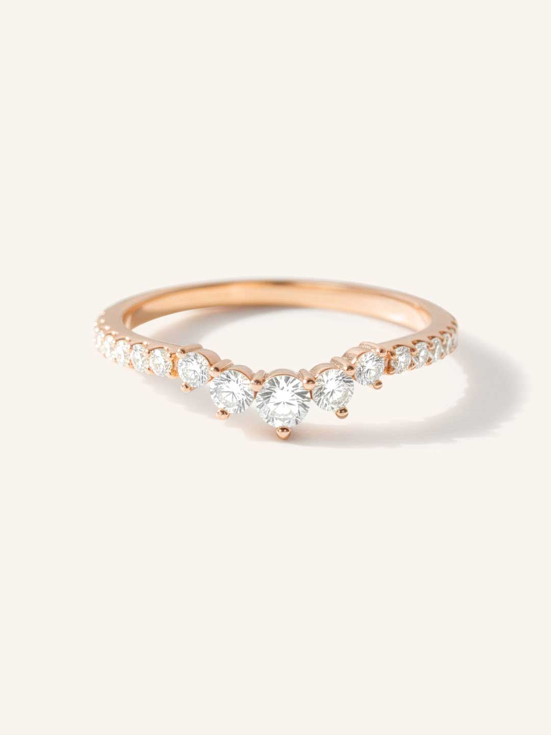 Whitney Curved Diamond Wedding Band