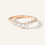 Whitney Curved Diamond Wedding Band