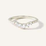 Whitney Curved Diamond Wedding Band