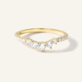 Whitney Curved Diamond Wedding Band