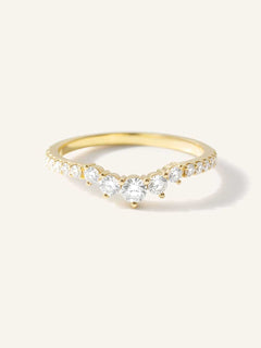 Whitney Curved Diamond Wedding Band
