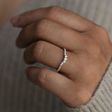 Whitney Curved Diamond Wedding Band