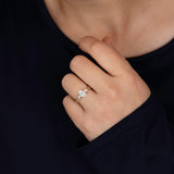 Lindey Oval Three Stone Diamond Engagement Ring