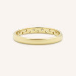 Yellow gold Margot gypsy diamond wedding band back view on white background