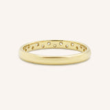 Yellow gold Margot gypsy diamond wedding band back view on white background