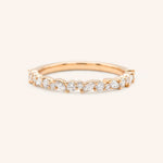 Rose gold Mandana diamond anniversary band front view on white background