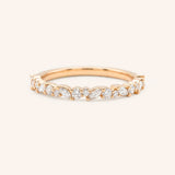 Rose gold Mandana diamond anniversary band front view on white background