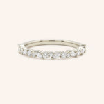 White gold Mandana diamond anniversary band front view on white background