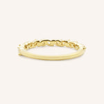 Yellow gold Mandana diamond anniversary band back view on white background