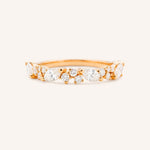 Rose gold Kamaria diamond anniversary band front view on white background