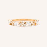 Rose gold Kamaria diamond anniversary band front view on white background