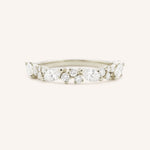 White gold Kamaria diamond anniversary band front view on white background