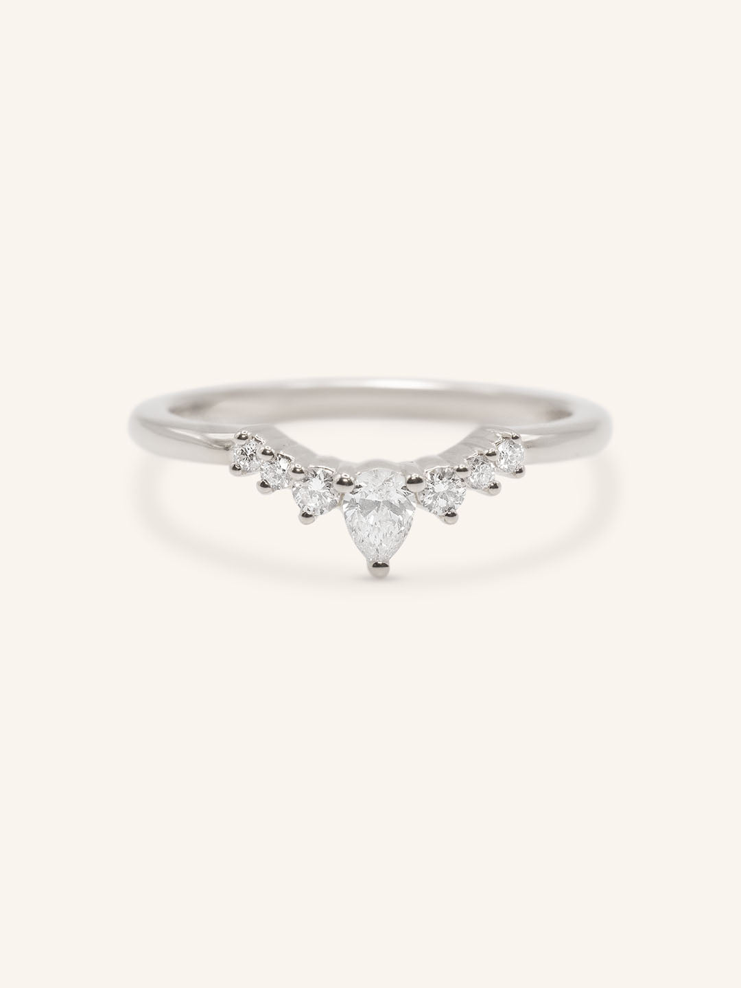 Helene Curved Diamond Wedding Band