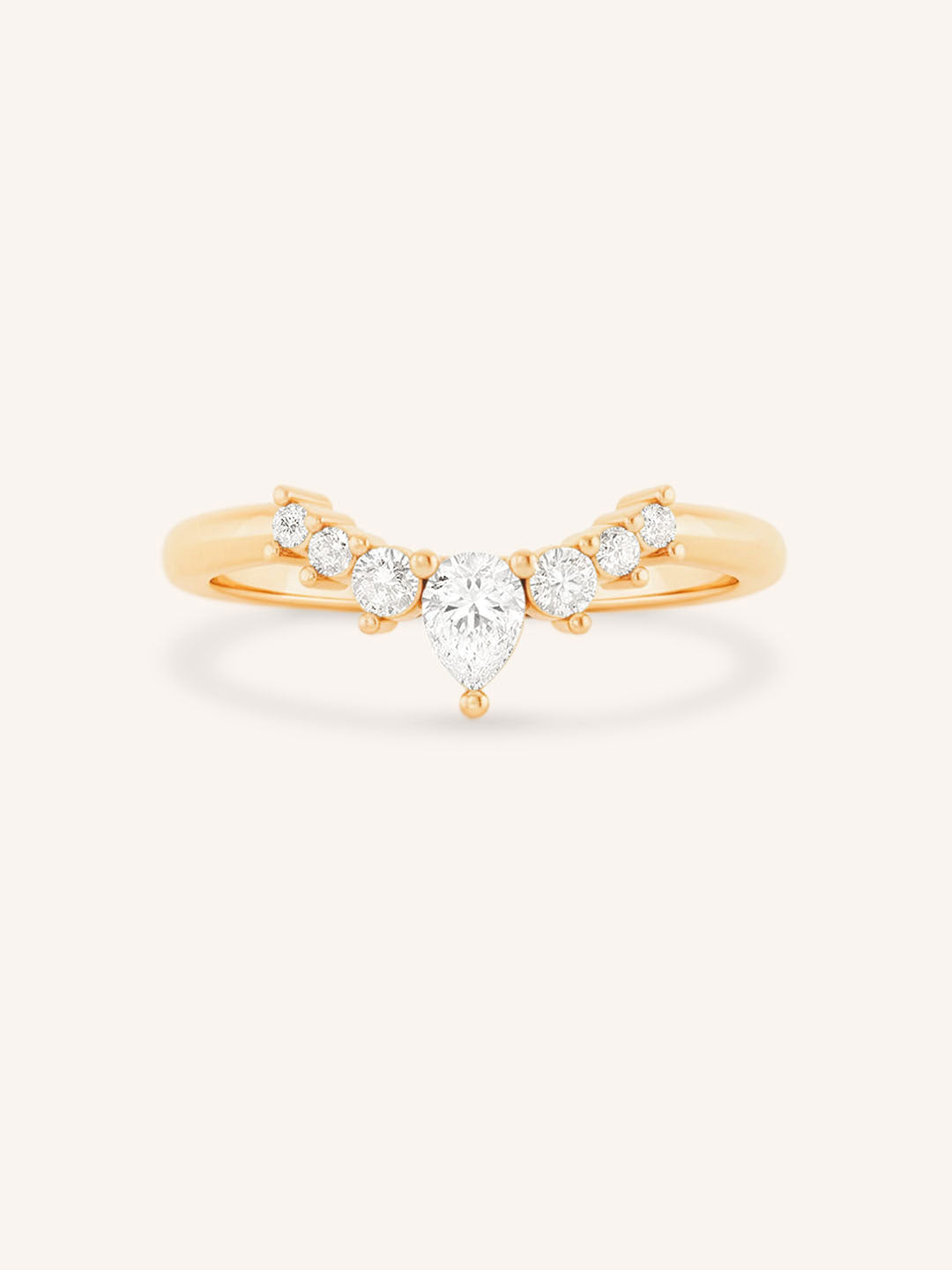 Helene Curved Diamond Wedding Band