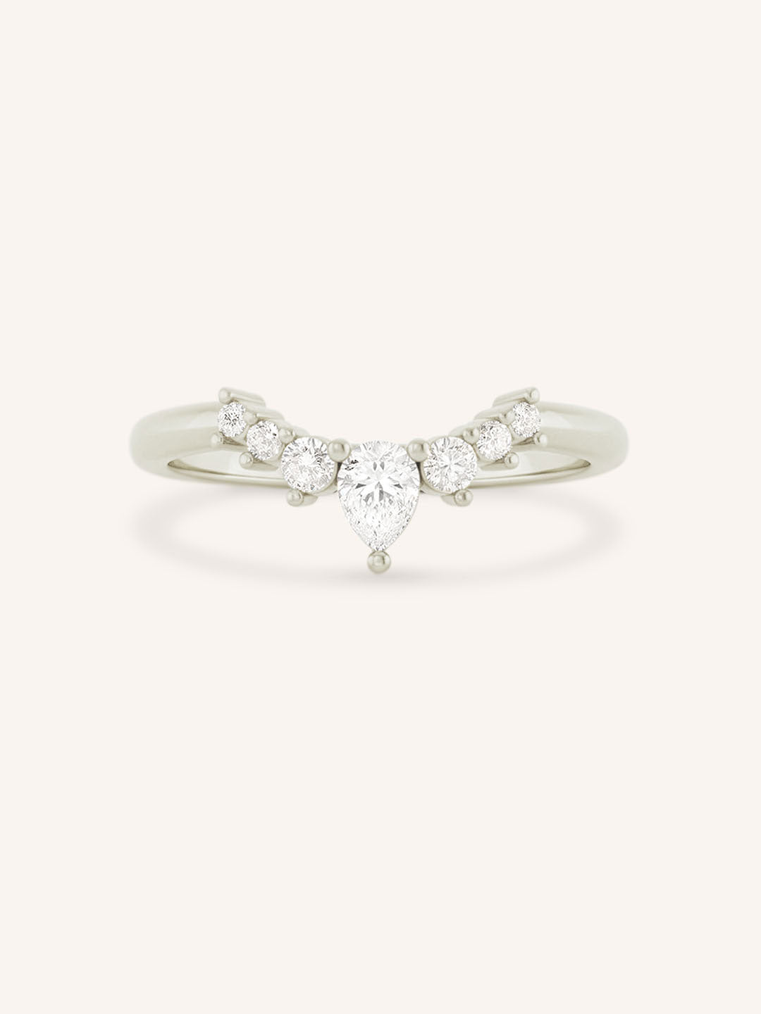 Helene Curved Diamond Wedding Band
