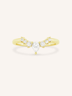 Helene Curved Diamond Wedding Band
