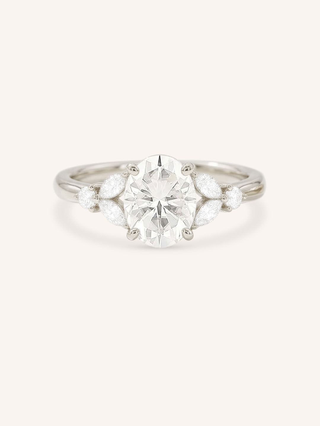 Kyleigh Oval Cut Diamond Engagement Ring