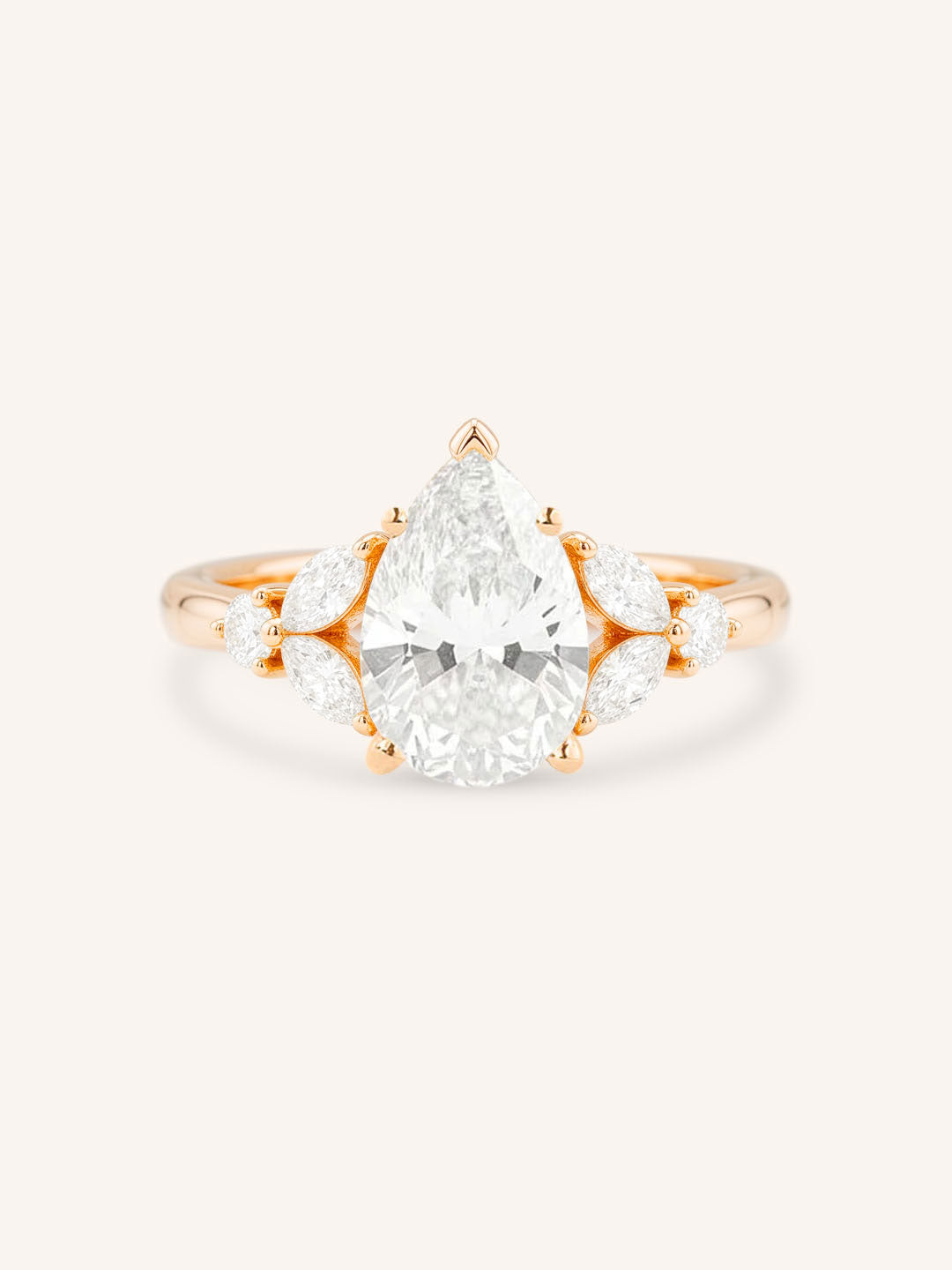 Kyleigh Pear Cut Diamond Engagement Ring