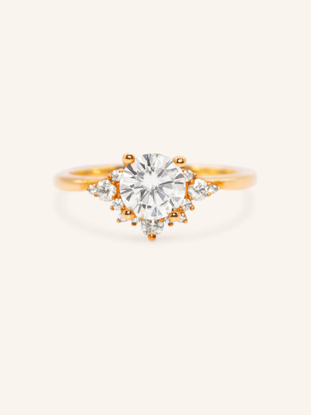 Merilyn Round Diamond Cluster Engagement Ring