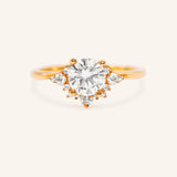 Merilyn Round Diamond Cluster Engagement Ring