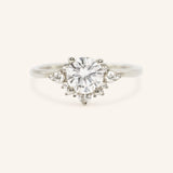 Merilyn Round Diamond Cluster Engagement Ring