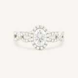 Bonnie Bell Oval Diamond Infinity Halo Engagement Ring