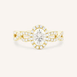 Bonnie Bell Oval Diamond Infinity Halo Engagement Ring
