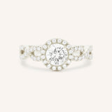 Bonnie Bell Round Diamond Infinity Halo Engagement Ring