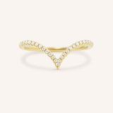 Kasha Curved Diamond Wedding Band