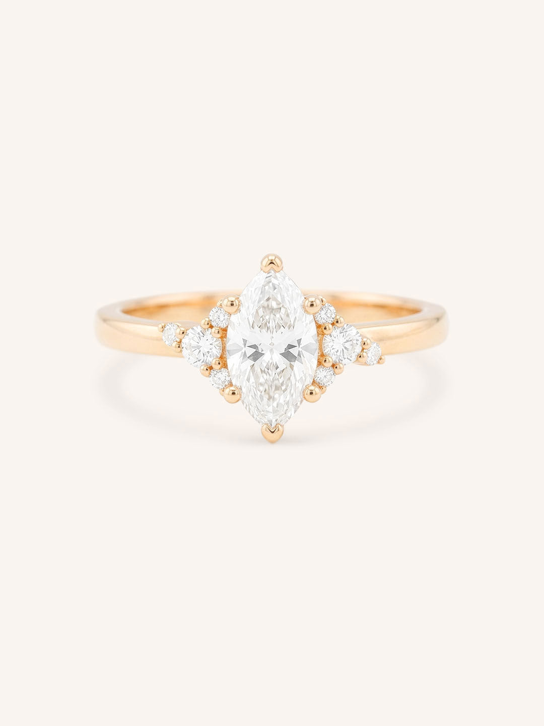Starfield Marquise Diamond Cluster Engagement Ring