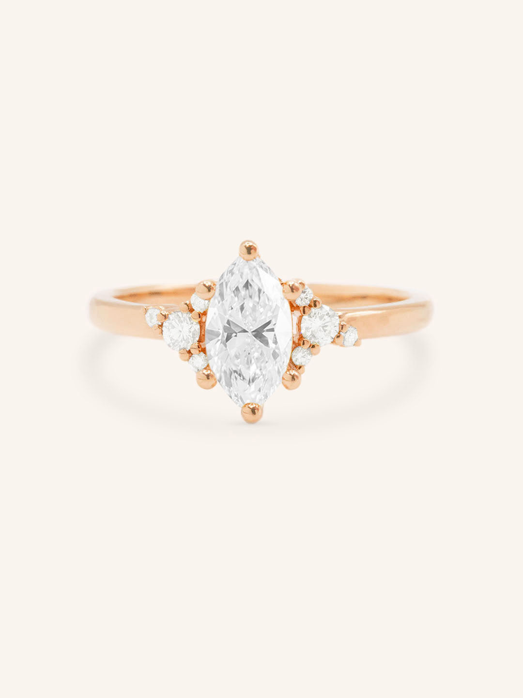 Starfield Marquise Diamond Cluster Engagement Ring
