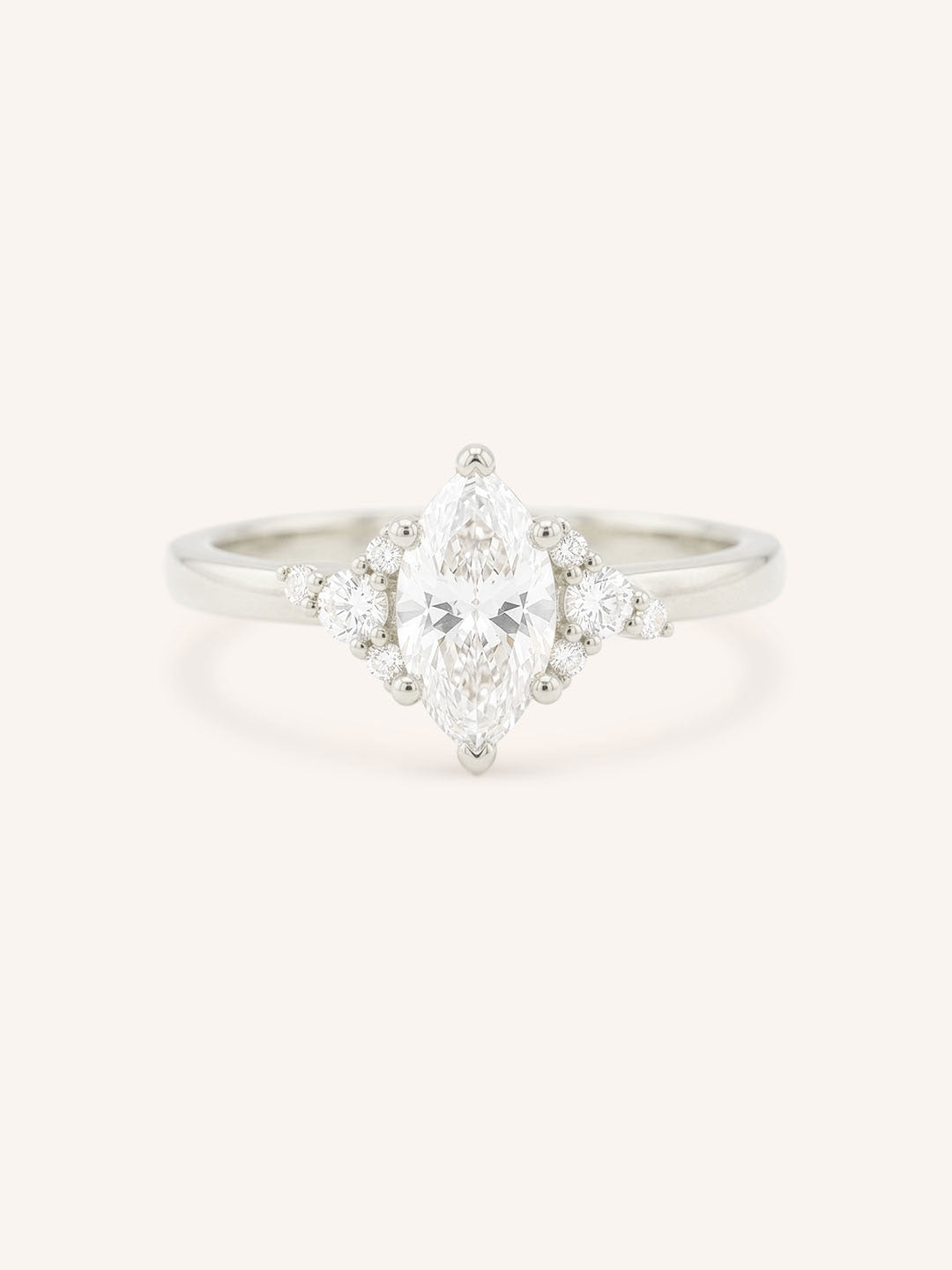 Starfield Marquise Diamond Cluster Engagement Ring