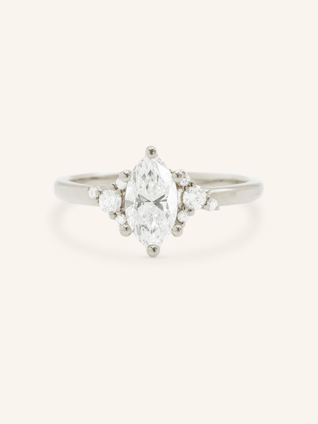 Starfield Marquise Diamond Cluster Engagement Ring