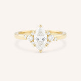 Starfield Marquise Diamond Cluster Engagement Ring