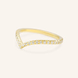 Diana Curved Diamond Wedding Band