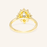 Elisa Oval Diamond Halo Cluster Engagement Ring