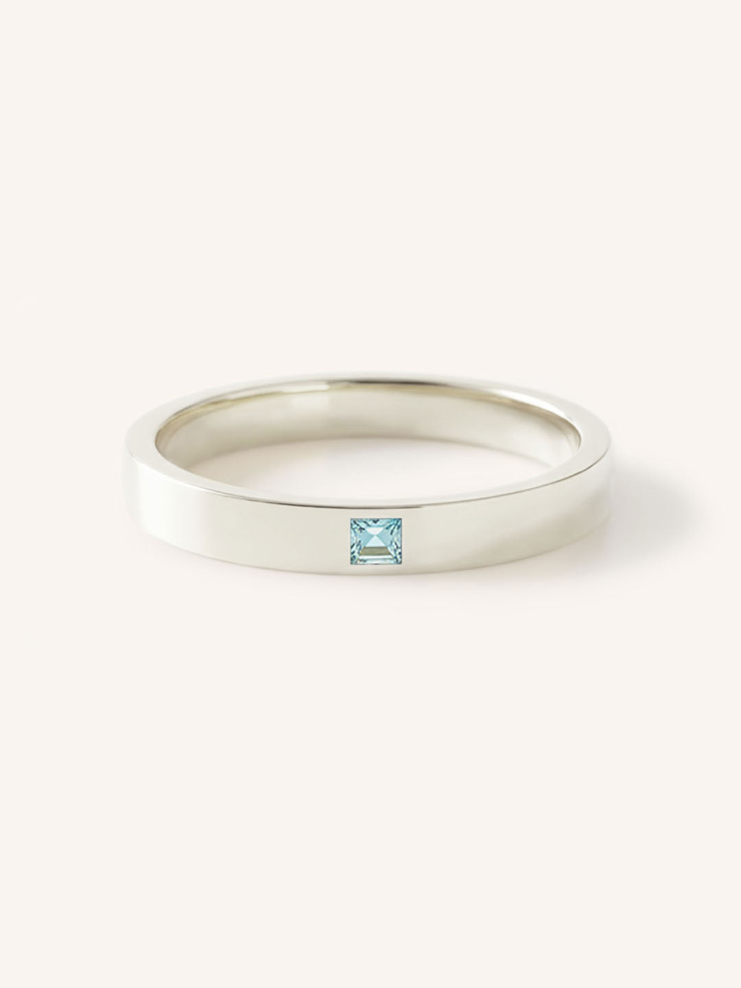 Torrey Square Aquamarine Flat Band